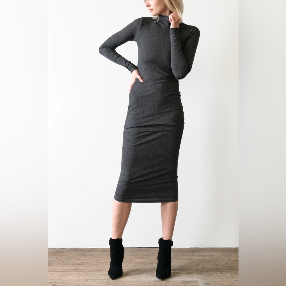 Nadia Tarr Ribbed Illusion Dress Archival
